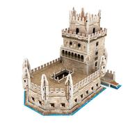 Puzzle 3d en carton de la tour de belém à lisbonne. 26 pièces.
