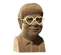 Puzzle 3D en carton Sculpture Elton John, âge 14 ans et plus, 118 pièces, environ 18 cm de hauteur