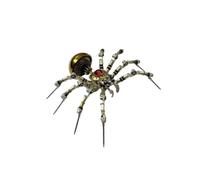 Puzzle 3D en forme d'arachnide mécanique, kit de sculpture d'arachnide steampunk entièrement en métal avec pieds articulés mobiles, décoration d'art de bureau créative pour modélisateurs adultes et