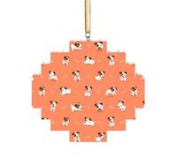 Puzzle 3D en forme de brique d'art - Brique - Décoration d'intérieur - Chien avec gros os imprimé