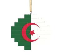 Puzzle 3D en forme de brique d'art - Brique - Décoration d'intérieur - Drapeau de l'Algérie
