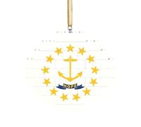 Puzzle 3D en forme de brique d'art - Brique - Décoration d'intérieur - Drapeau de l'État du Rhode Island