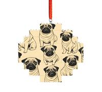 Puzzle 3D en forme de brique d'art - Brique - Décoration d'intérieur - Motif chien carlin mignon