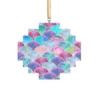 Puzzle 3D en forme de brique d'art - Brique - Décoration d'intérieur - Motif écailles de poisson - Océan