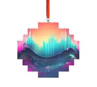 Puzzle 3D en forme de brique d'art - Brique - Décoration d'intérieur - Musique cool - Vague sonore