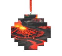 Puzzle 3D en forme de brique d'art - Brique - Décoration d'intérieur - Volcans Kilauea