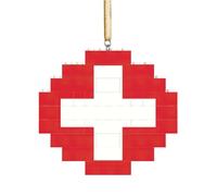 Puzzle 3D en forme de brique d'art - Décoration d'intérieur - Motif drapeau suisse