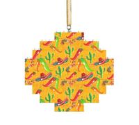 Puzzle 3D en forme de brique d'art en forme de pastille - Décoration d'intérieur - Chapeau de cactus et piment