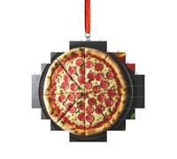 Puzzle 3D en forme de brique d'art en forme de pastille - Décoration d'intérieur - Grande pizza imprimée