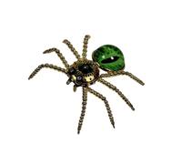 Puzzle 3D en métal araignée, 160 pièces mécanique émeraude engrenage araignée à monter soi-même, aimant de réfrigérateur et broche, insecte décoratif pour collection et cadeau (vert)