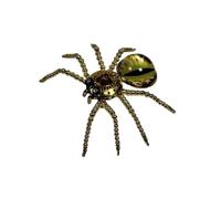 Puzzle 3D en métal araignée, 160 pièces mécaniques à œil doré, kit de modélisme à monter soi-même, aimant de réfrigérateur et broche, insecte décoratif pour collection et cadeau (doré)