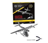 Puzzle 3D en métal Avion, Steampunk mécanique Hughes H-4 Airplane DIY Montage modèle militaire Kit de construction pour acier inoxydable, cadeau d'anniversaire Kit de modélisation adulte (178 pièces)