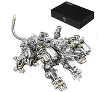 Puzzle 3D en métal, en acier inoxydable, smilodon tigre, kit de construction pour adultes, 650 pièces, créatif, steampunk, bricolage, décoration, cadeaux pour adultes