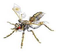 Puzzle 3D en métal insecte, bourdon steampunk mécanique à monter soi-même, décoration de bureau, cadeau de collection pour les amateurs de puzzles (340 + PCS/or)