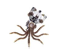 Puzzle 3D en Métal Lampe à Base mécanique Octopus - 1060PCS Kit de modèle Steampunk, Kits d'assemblage de Puzzles en métal à Faire soi-même, Jouets artisanaux pour Adultes(Pieuvre/Lampe)