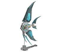 Puzzle 3D en métal pour adultes, kit de modélisme mécanique avec ailerons mobiles, 52 x 38 cm, ensemble de construction en métal réaliste, défi créatif et idée cadeau