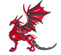 Puzzle 3D en métal pour adultes, plus de 100 pièces, dragon ptérosaure mécanique, kit de modélisme fantaisie, décoration créative, cadeau d'anniversaire et de Noël