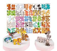 Puzzle 3D en Papier Éducatif Interactif Parent-Enfant | Puzzle 3D 25 animaux Garçons Salle Classe Maison Étude Fête