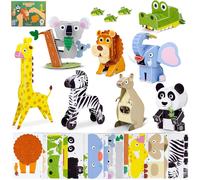 Puzzle 3d Enfant Pack 8 - Puzzles 3d Activites Jouet Enfant Educatif, Cadeau Enfant, Fille Et Garcon Maquette A Construire, Puzzle 3d Animaux, Cadeau Garçon Creatif Anniversaire Noel