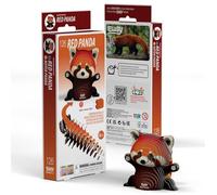 Eugy Puzzle 3D Panda roux éducatif en carton recyclé