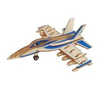 Puzzle 3D F18 en Bois, Modèle d'avion de Chasse DIY pour Garçon et Filles | Assemblage Éducatif Auto-monté, Décoration à Exposer, Couleur Kaki, Style, Puzzle en Bois