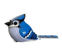 EUGY Puzzle 3D Geai Bleu N°067 – Jouet créatif en carton recyclé, éducatif et écologique, 6–99 ans