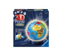 Ravensburger Puzzle 3D Globe terrestre 72 pièces numérotées sans colle Socle lumineux 12184