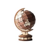 Puzzle 3d - globe terrestre en bois