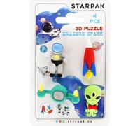 Puzzle 3D gomme 4 pièces Espace