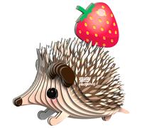 EUGY Hérisson - Puzzle 3D N° 026 - Jouet Créatif en Carton Recyclé - pour Enfants dès 6 Ans et Adultes Jusqu’à 99 Ans- Puzzle Éducatif et Écologique