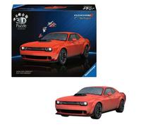 Ravensburger - Puzzle 3D Dodge Challenger R/T - Dodge Challenger Rouge - Maquette Voiture à Construire sans Colle - Puzzle Voiture de Sport 3D - 108 Pièces - Dès 8 Ans - 12008036