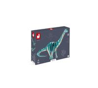 JANOD -Puzzle Enfant 3D Dinosaure Diplodocus - Puzzle en Volume 42 Pièces - Jeu de Construction - Carton FSC - Fabriqué en France - Dès 5 Ans, J05840, Bleu