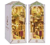 Puzzle 3D - Kit coin lecture ROBOTIME Sunshine Town, serre-livres à monter soi-même avec lumières LED