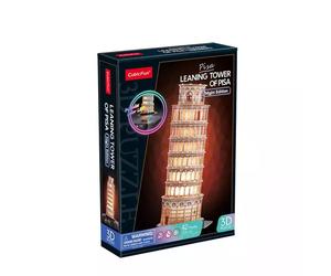 Puzzle 3D LED Krzywa wieża w Pizie (wersja nocna) Cubicfun
