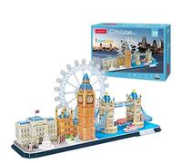 Puzzle 3D - London City Cityline | Maquette A Construire | Puzzle 3D Enfant Et Adulte | Maquette A Construire Adulte | Puzzles 3D | 123 Pièces | Cadeau Garcon 8 Ans