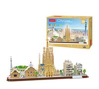 Puzzle 3D - London City Cityline | Maquette A Construire | Puzzle 3D Enfant Et Adulte | Maquette A Construire Adulte | Puzzles 3D | 123 Pièces | Cadeau Garcon 8 Ans (Barcelona CityLine)