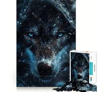 Puzzle 3D Loup Mystérieux pour Adultes 1000 Pièces Think Toy Paisible et Amusant Découpe Nette et Fine Art Piece (50x75cm)