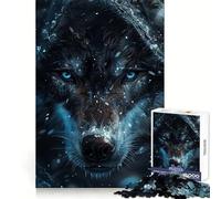 Puzzle 3D Loup Mystérieux pour Adultes 1000 Pièces Think Toy Paisible et Amusant Découpe Nette et Fine Art Piece (50x75cm)