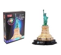 EXPLORA - Statue De La Liberté - Puzzles 3D Lumineux - 540053-79 Pièces - Niveau 6 - sans Colle Ni Ciseaux - Educatif - Jeu de Construction - Cadeau Enfant - Maquette - À Partir de 8 Ans