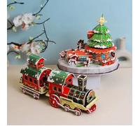 Puzzle 3D - Maison de Noël - Grande taille - Carte en papier - DIY