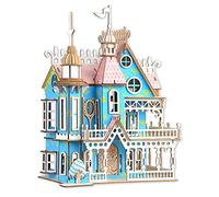 Puzzle 3D Maison de poupée pour Enfants, Puzzle 3D de Maison de poupée pour Filles - Jouets éducatifs en Papier pour Le Jeu Cadeaux de Pâques d'anniversaire de Noël, Facile à Assembler 174pcs