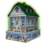 Ravensburger - Puzzle 3D Building - Maison hantée d'halloween illuminée - A partir de 8 Ans - 216 pièces numérotées à Assembler sans Colle - Accessoires de Finition Inclus - 11254