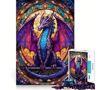 Puzzle 3D Majesté du Dragon Violet pour Adultes, 1000 pièces, Jeu de logique Solide, Amusant et Simple, découpe de précision, Cadeau de Noël (50x75cm)