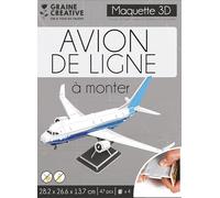Puzzle 3D maquette - Avion de ligne - 28,2 x 26,6 x 13,7 cm