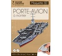 Graine créative Puzzle 3D Maquette Porte-Avion 63,5 x 18 x 16 cm Multicolore