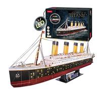 Puzzle 3D Maquette Titanic LED | Maquette Bateau A Construire | Puzzle 3D Adulte et Puzzles 3D Enfant | Maquettes Bateau Titanic | 266 Pièces | Cadeau Garcon 14 Ans