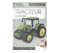 Puzzle 3D maquette - Tracteur - 30,7 x 17 x 19 cm - 65 pcs - Graine Creative on a tous du talent