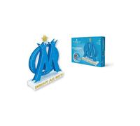 Puzzle 3D MEGABLEU Olympique de Marseille Blason officiel 40 pièces Blanc et Bleu