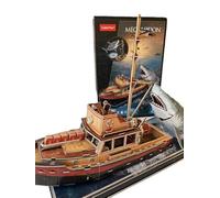 Puzzle 3D Megalodon, attaque de requin sur un bateau, requin CubicFun Poisson Bateau