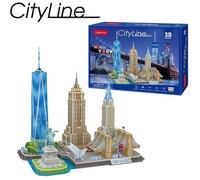 Puzzle 3D New York - XTREM RAIDERS - City Line - Voyage et cartes - 123 pièces